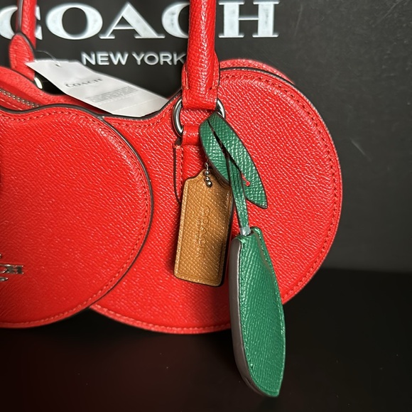 NWT Coach Cherry Crossbody Fruit Summer Handbag Purse Red Leather Crossbody - Picture 8 of 10